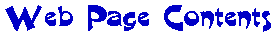 Web Page Contents